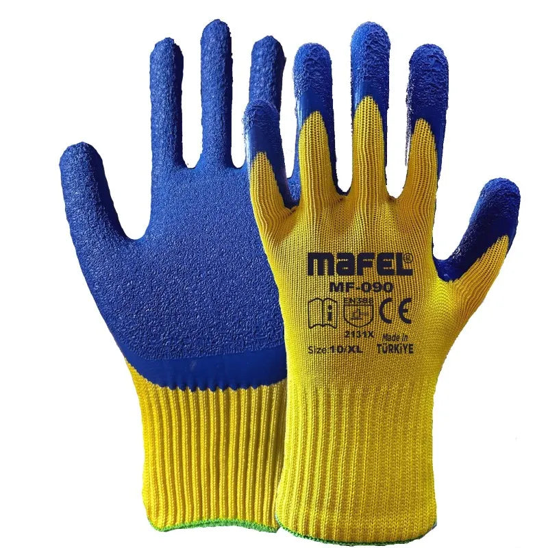 Mafel MF-090 1/2 Polyester Örgü Lateks Kaplı 10G Camcı Eldiveni