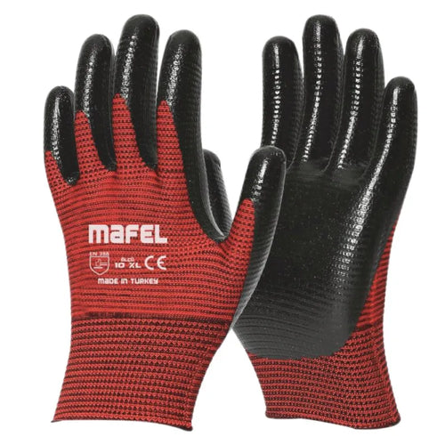 Mafel MF-002 1/2 Polyester Nitril Kaplı Zebra İş Eldiveni