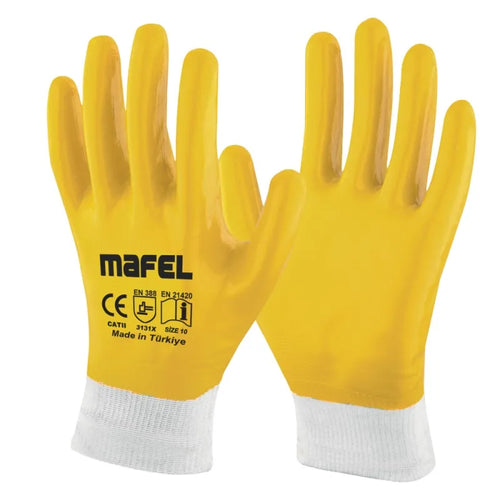 Mafel MF-004 4/4 Polyester Örgü Nitril Kaplı iş Eldiveni