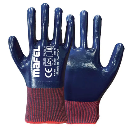 Mafel MF-006 4/4 Polyester Örgü Nitril Kaplı iş Eldiveni