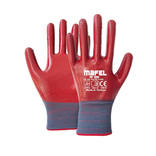Mafel MF-008 4/4 Polyester Örgü Nitril Kaplı iş Eldiveni