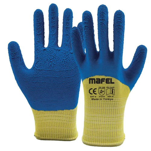Mafel MF-082 3/4 Polyester Örgü Lateks Kaplı Pütürlü İş Eldiveni