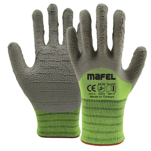 Mafel MF-083 3/4 Polyester Örgü Lateks Kaplı Pütürlü İş Eldiveni