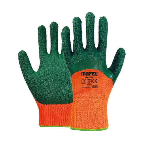 Mafel MF-087 3/4 Polyester Örgü Lateks Kaplı 10G Camcı Eldiveni