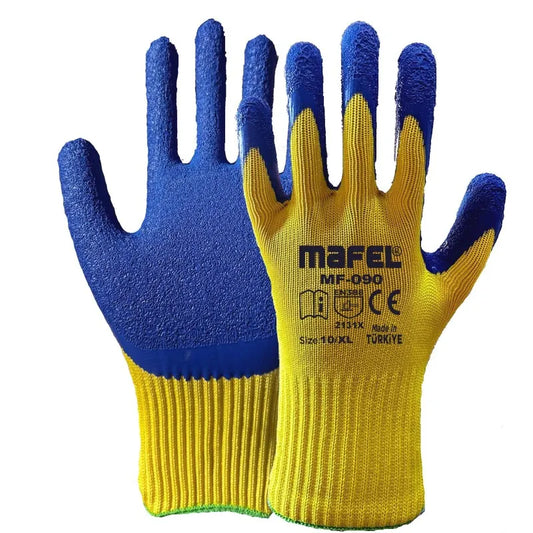 Mafel MF-090 1/2 Polyester Örgü Lateks Kaplı 10G Camcı Eldiveni